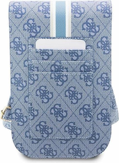 Actual product image Guess PU 4G Printed Stripes Phone Bag - blue