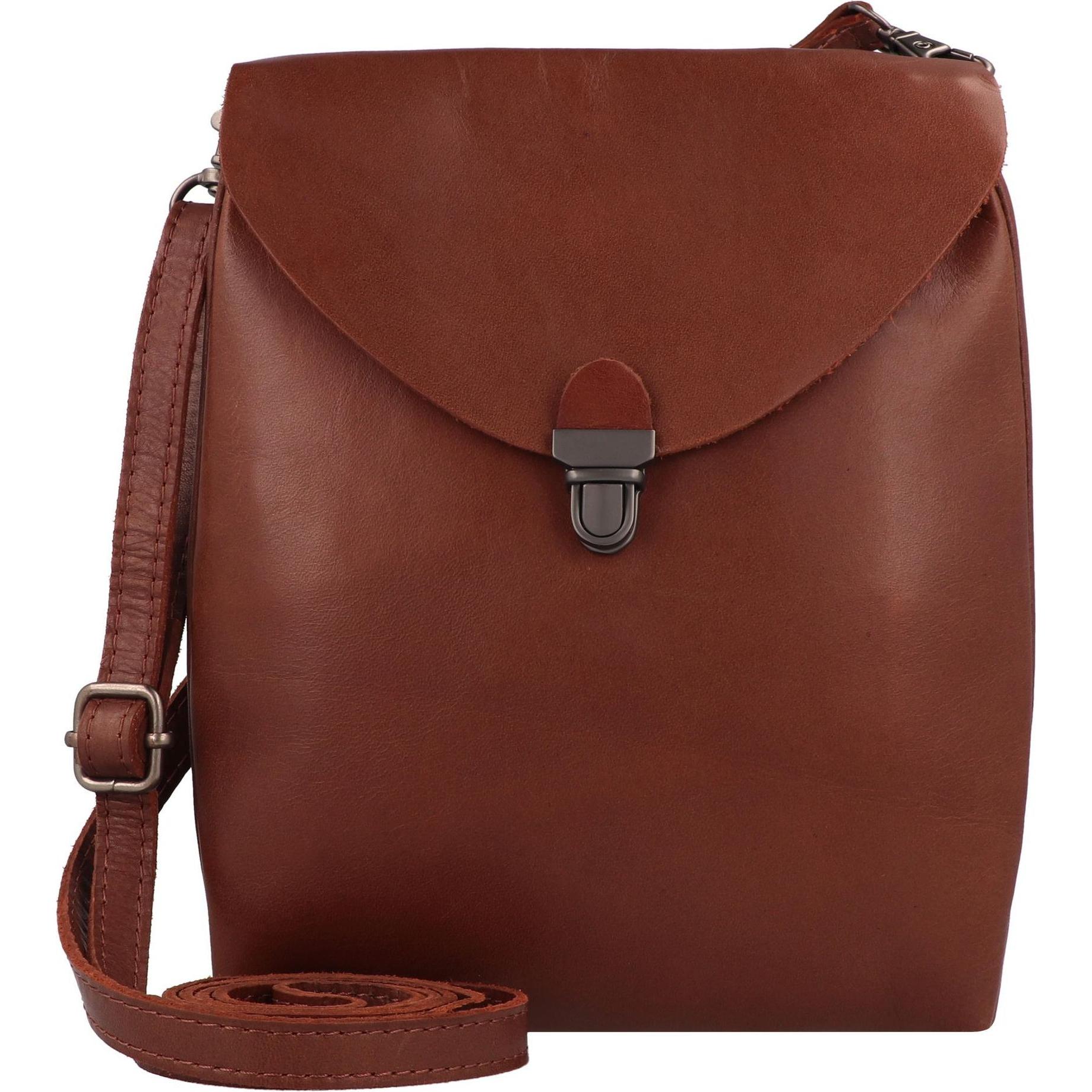 Harolds, Handtasche, Fold Mini Bag Umhängetasche Leder 17 cm, Braun