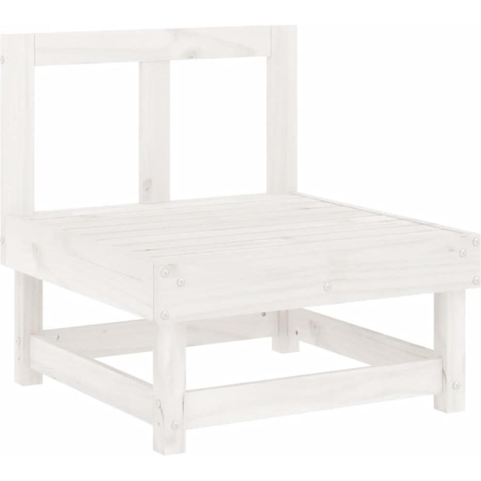 Thumbnail - VidaXL, Gartenlounge, Garten-Mittelsofas 2 Stk. Weiss Massivholz Kiefer,Farbe