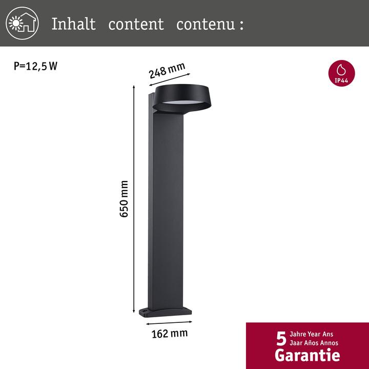 Image du produit Paulmann Borne d'éclairage Capea Grand (1200 lm, IP44)