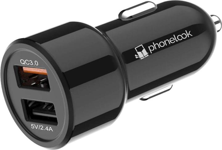 Produktbild PhoneLook 30W universal Doppel-USB Auto Zigarettenanzünder Ladegerät Quick Charge 3.0