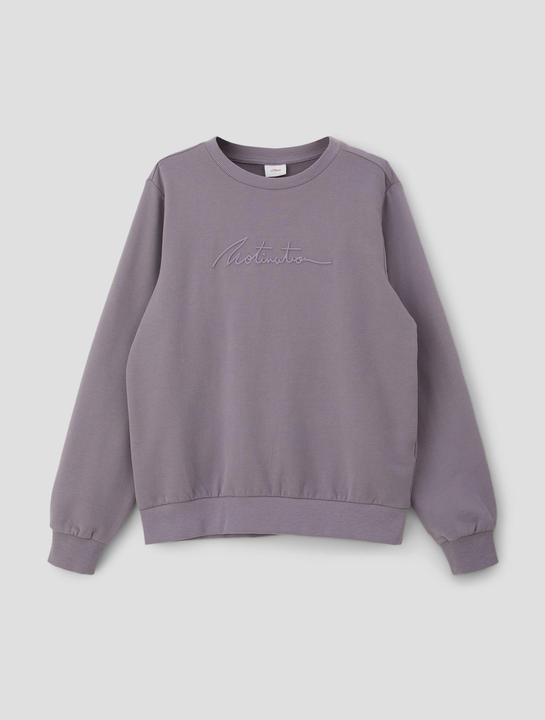 Produktbild s.Oliver Sweatshirt Sweatshirt mit gummiertem Statement-Print (M)