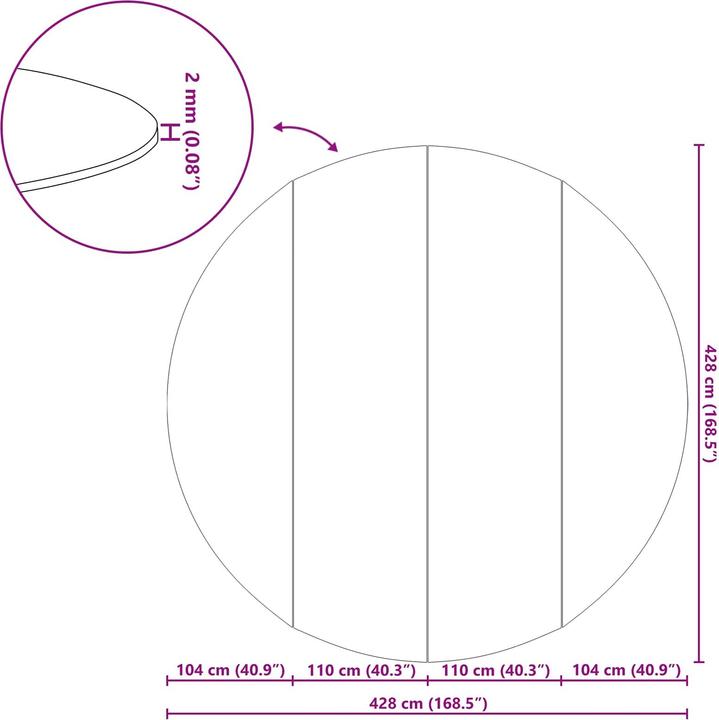 Produktbild vidaXL Bodenfolie für Pools
