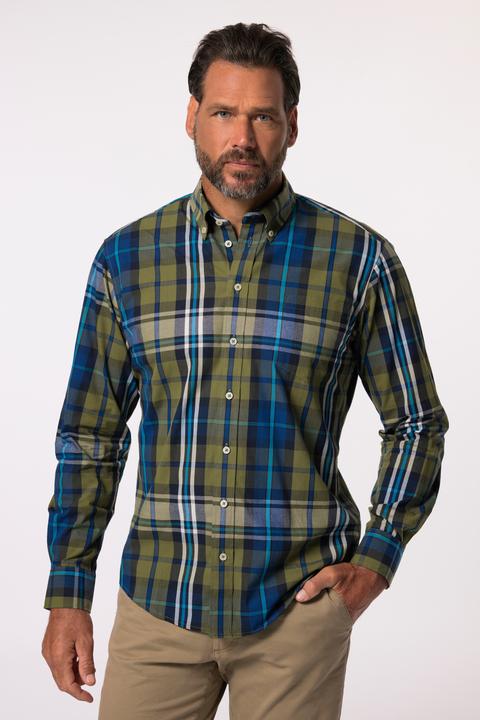 Produktbild JP1880 JP 1880 Karohemd, Langarm, Buttondown-Kragen, Modern Fit (6XL)