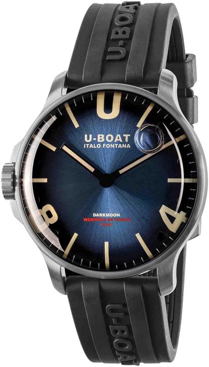 Actual product image U-Boat 8704/C Darkmoon Blue SS Soleil Men's Watch 44mm 5ATM (Analogue wristwatch, 44 mm)