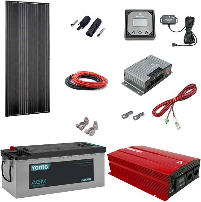 Actual product image Voltima Solar power system set 180W with battery 180Ah(AGM) and 1000W inverter (180 W)