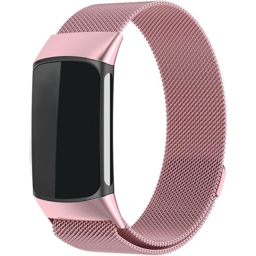 Strap-it Armband (Geflochtener Stahl), Uhrenarmband, Rosa