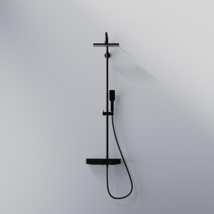 Productafbeelding Steinberg Serie 390 douchesysteem, glazen planchet, thermostaat, Easy Clean, regendouche, handdouche