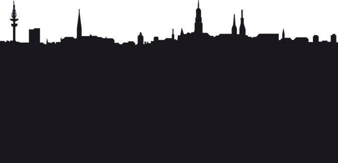 Actual product image Trenddeko Hamburg Skyline (120 x 58 cm)