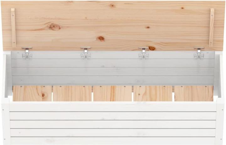 Actual product image vidaXL Truhe Weiss 109x36,5x33 cm Massivholz Kiefer,Farbe