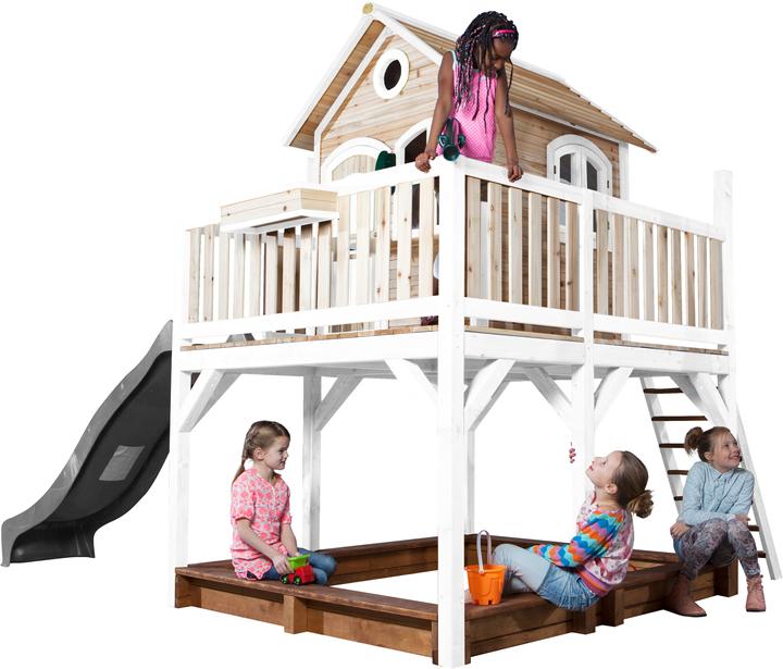Image du produit Axi Liam Playhouse Marron/Blanc - Diapositive grise