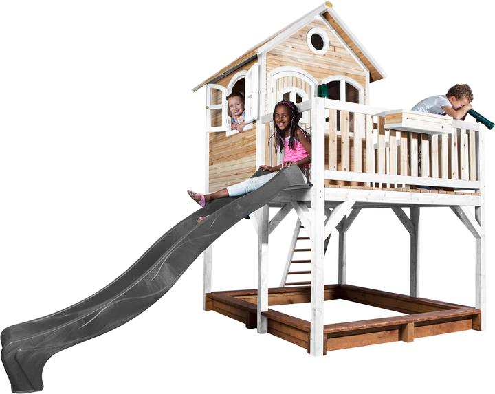 Image du produit Axi Liam Playhouse Marron/Blanc - Diapositive grise