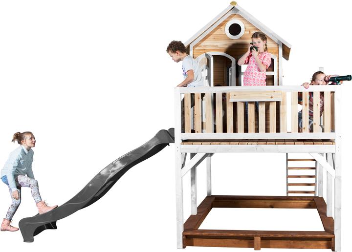 Image du produit Axi Liam Playhouse Marron/Blanc - Diapositive grise
