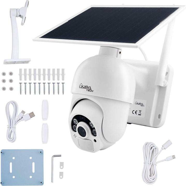 Immagine prodotto Casativo Telecamera di sorveglianza brandeggiabile con full HD, batteria ricaricabile e pannello solare