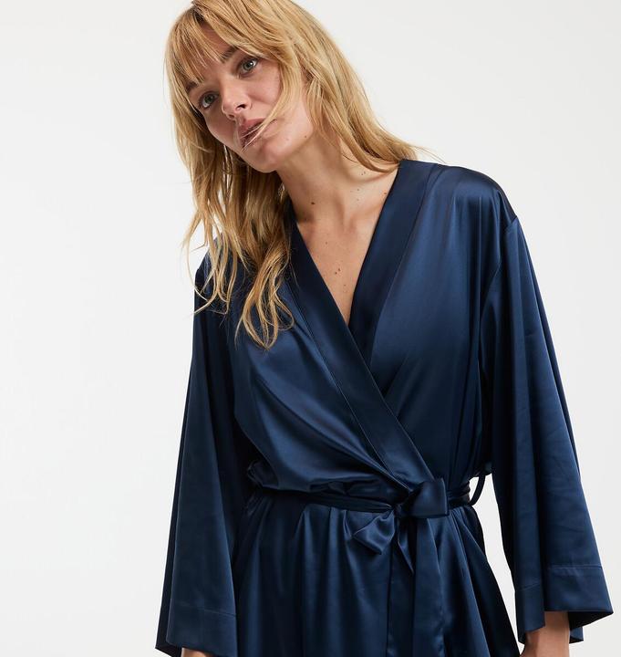 Actual product image La Redoute Collections Kurzer Kimono aus Satin (L)
