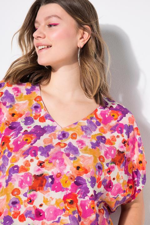 Produktbild Studio Untold Blusenshirt, oversized, Flower-Print, V-Ausschnitt (54)