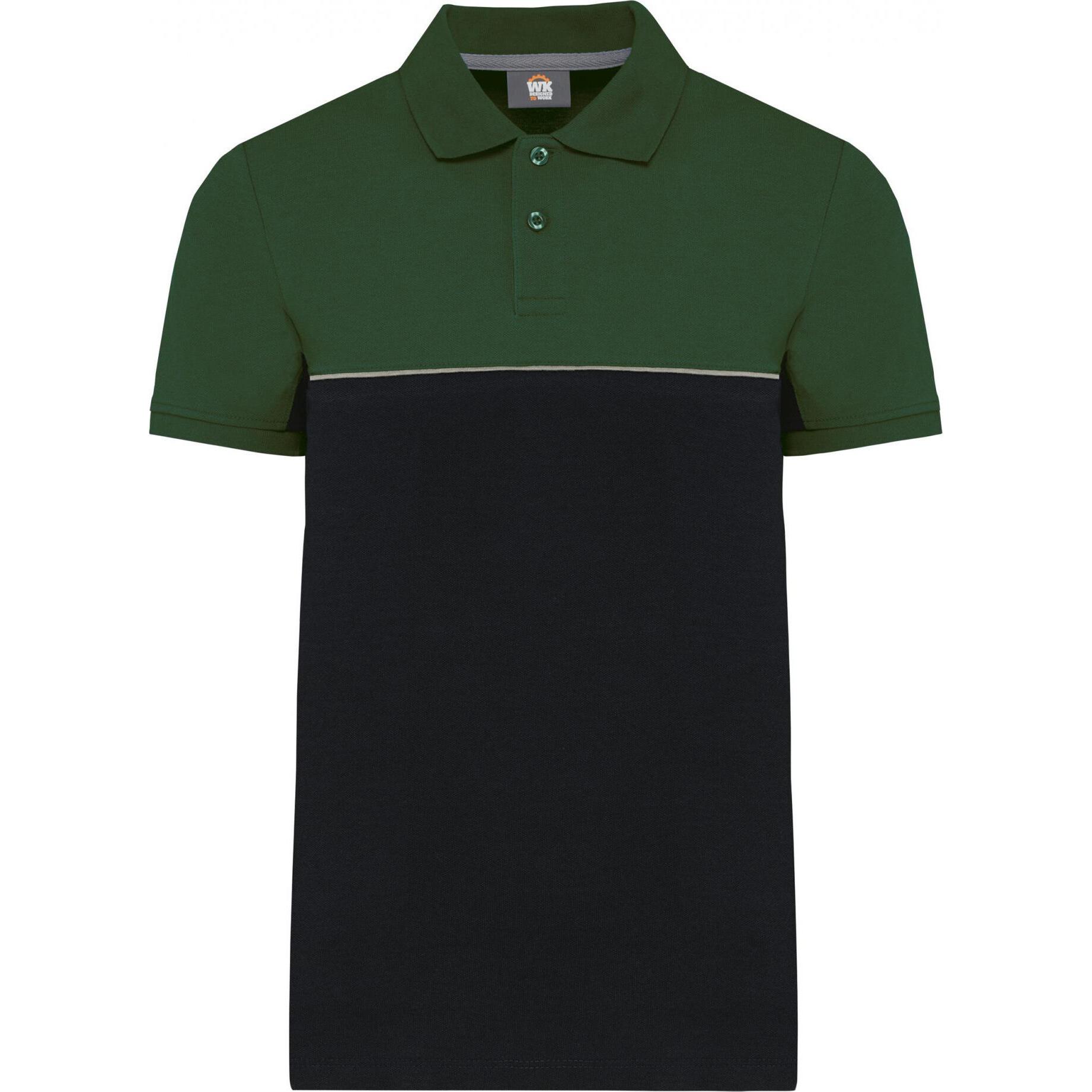 Kariban, Shirt, Zweifarbiges Poloshirt, Grün, Schwarz, (L)