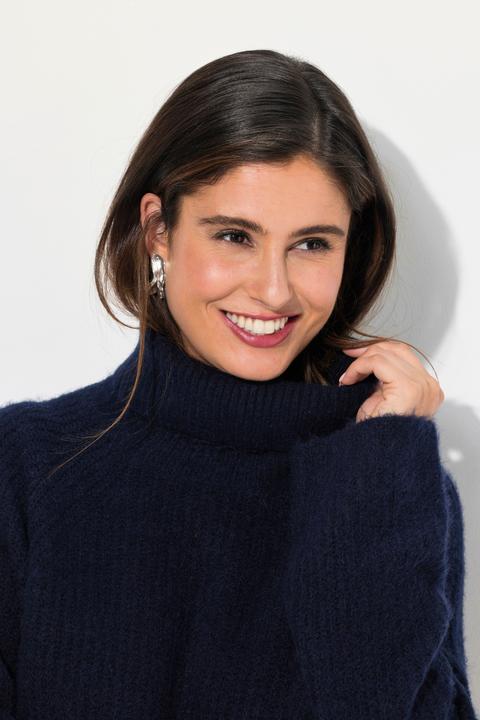 Produktbild Ulla Popken Pullover, Rippstrick, Rollkragen, Langarm, recycelt (50)