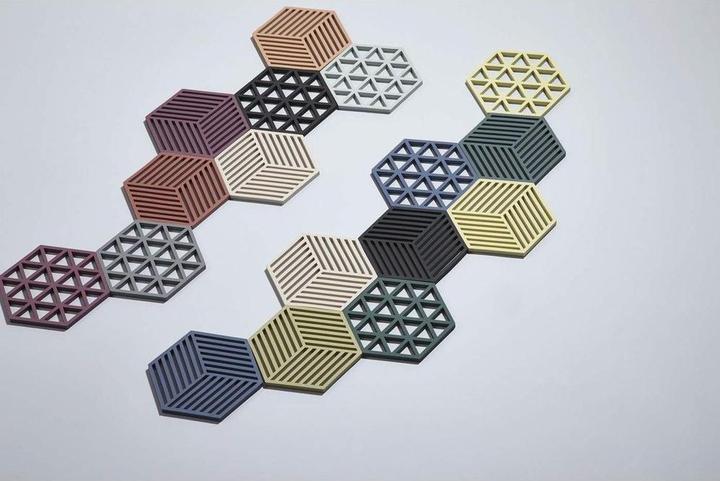 Actual product image Zone Denmark Hexagon 3er Set Indigo Blue Fog Olive Taupe (3x)