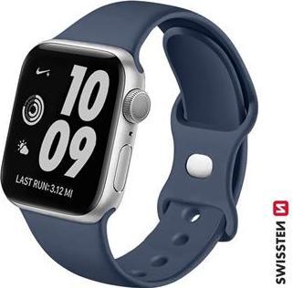 Produktbild Swissten Silicone band for apple watch 42-44 mm navy (42 mm, 44 mm, Silikon)