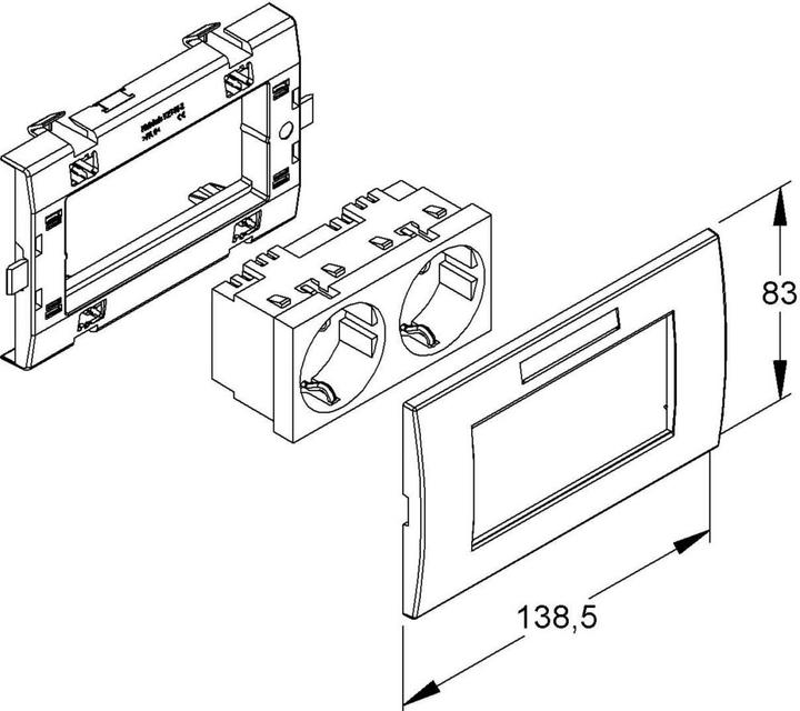 Actual product image HKL Dual power strip