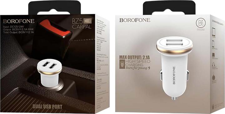 Immagine prodotto Borofone Caricabatterie 2x USB-A 2.1 A (BFO-BZ5-W)