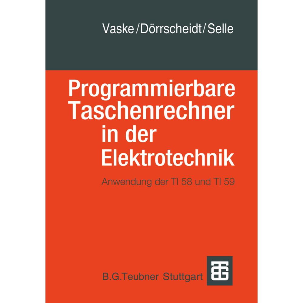 Programmierbare Taschenrechner in der Elektrotechnik, Fachbücher
