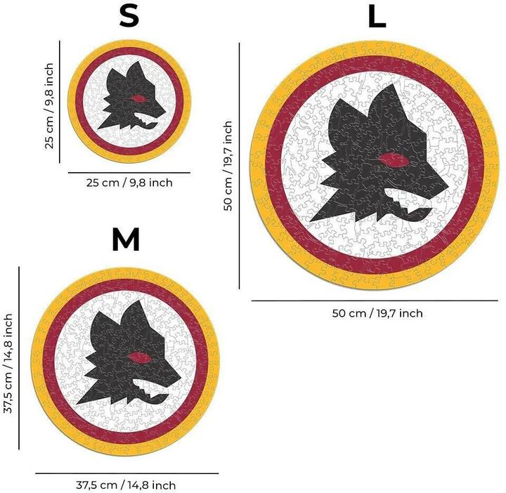 Immagine prodotto Iconic AS Roma - Lupetto Logo - Puzzle in Legno Taglia M (270 Pezzi) (270 pezzi)