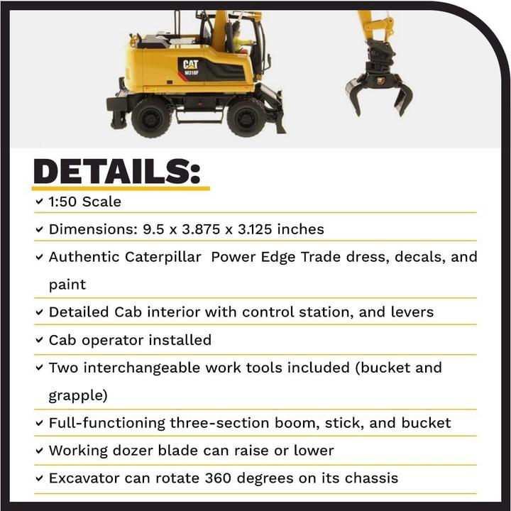 Image du produit Diecast Masters Excavatrice sur roues CAT M318F