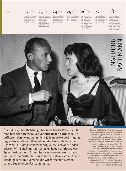 Produktbild Der Literatur Kalender Wochenkalender 2026