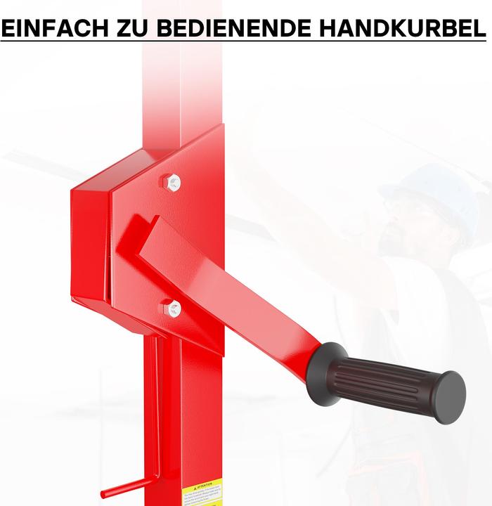 Produktbild Wiltec Plattenheber 50kg 190-330cm Montagehilfe Paneelheber Trockenbau Lift (50 kg)