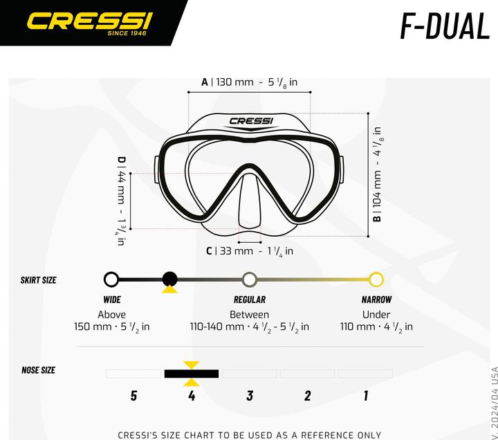 Actual product image Cressi F-Dual + Supernova Dry