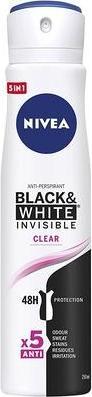 Image du produit NIVEA Niveaack & White Invisible Clear Antiperspirant 48H 250Ml (Spray, 250 ml)