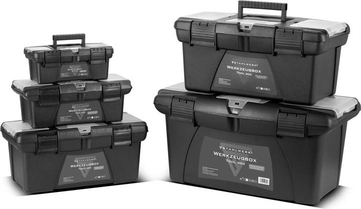 Produktbild Stahlwerk Toolbox Set mit 5 leeren Werkzeugkisten Modul-System Werkzeugkasten (5 Teile)