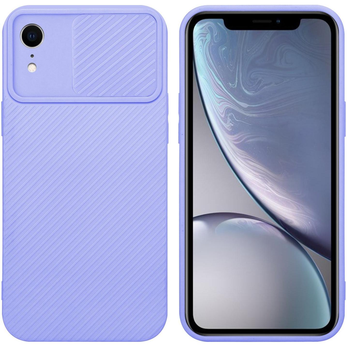 Thumbnail - Cadorabo Hülle für Apple iPhone XR im TPU mit Kameraschutz LM009 Style (Apple iPhone XR), Smartphone Hülle, Violett