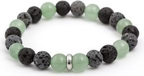 Produktbild Beneto Beaded bracelet made of lava stone and aventurine MINK99 - Length: 17 cm (17 cm, Lava Stein, Aventurine)