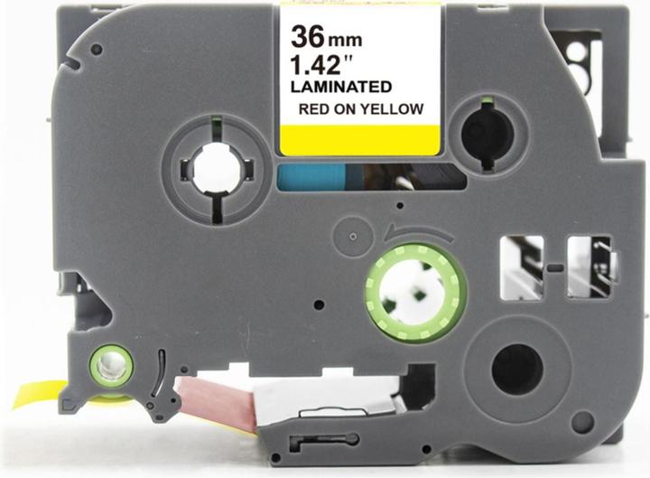 Produktbild Hermex Alternatives Etikettenband zu Brother TZe-662 Beschriftungsband (3.60 cm, Gelb, Rot)