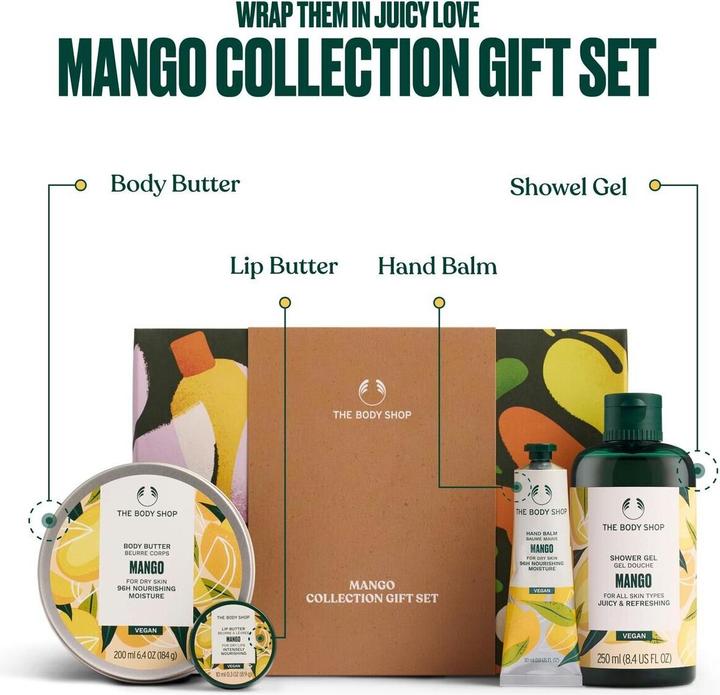 Produktbild The Body Shop MEDIUM MANGO ETUCHE 4 Stück (Körperpflegeset)