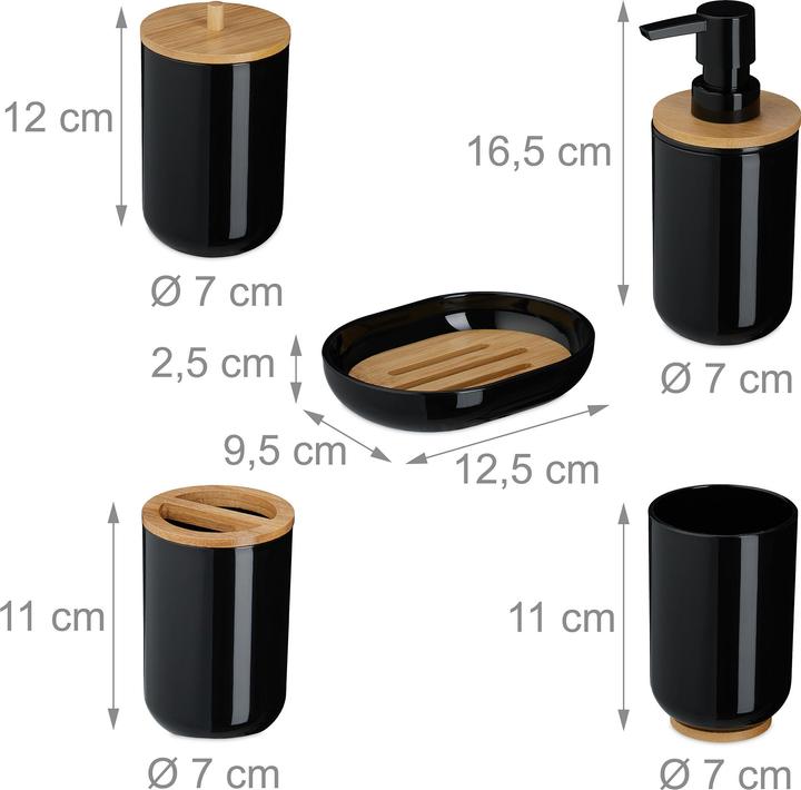 Actual product image Relaxdays Bathroom-Accessory Set