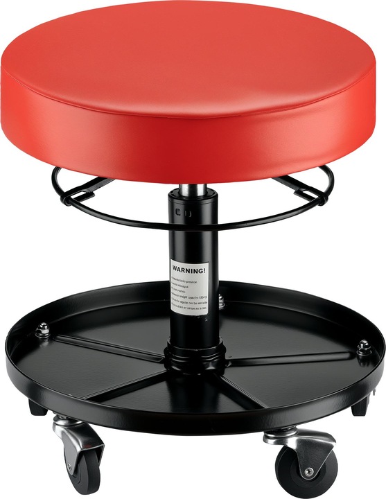 Immagine prodotto Wiltec XPOtool Rollhocker höhenverstellbar 40,5-53,5cm Drehhocker bis 150kg Hocker (150 kg)