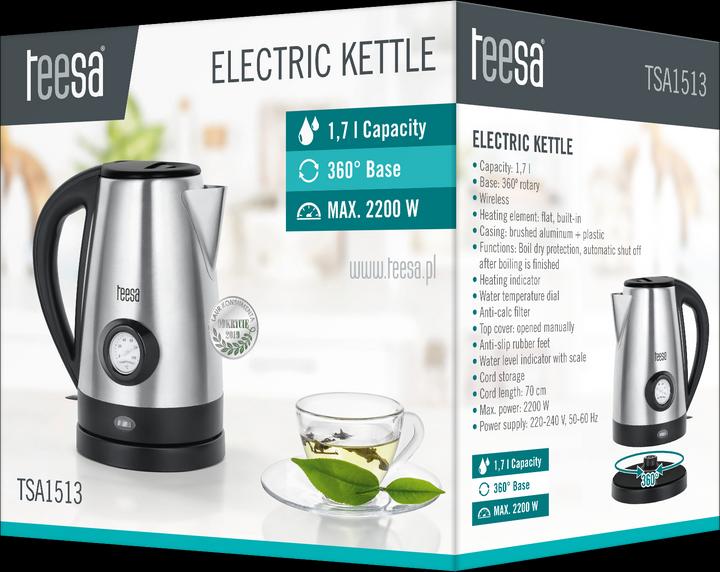 Immagine prodotto Teesa Bollitore wireless con indicatore della temperatura dell'acqua (1.70 l)