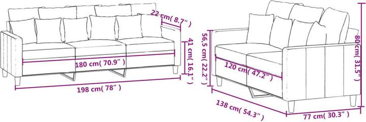 Immagine prodotto vidaXL Set da salotto da giardino da 10 pezzi con cuscini (2 posti, 3 posti)