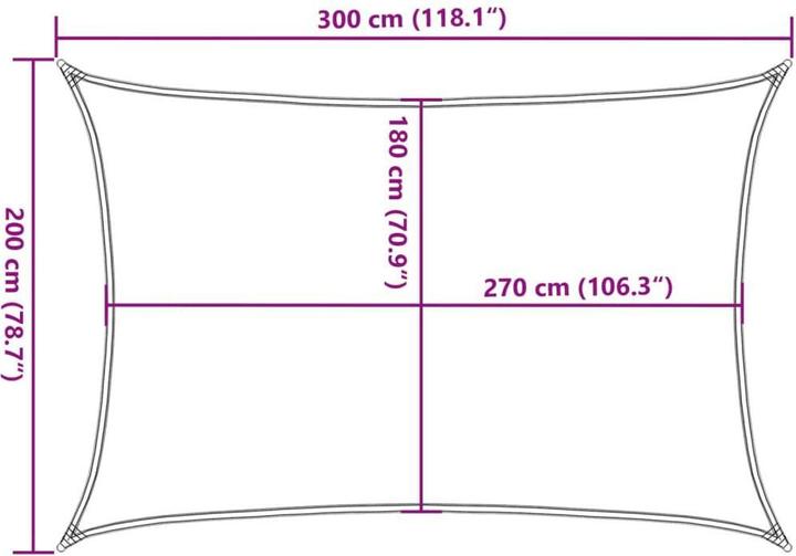 Produktbild vidaXL Sonnensegel (200 x 300 cm)