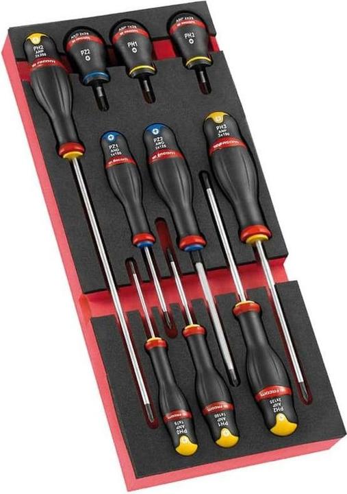 Actual product image Facom Module with 10 PROTWIST® screwdrivers, foam insert