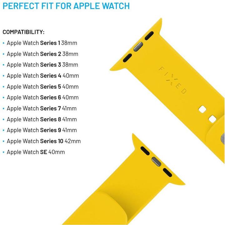 Produktbild Fixed Silicone Sporty Strap Apple Watch 38/40/41mm Gelb (Silikon)