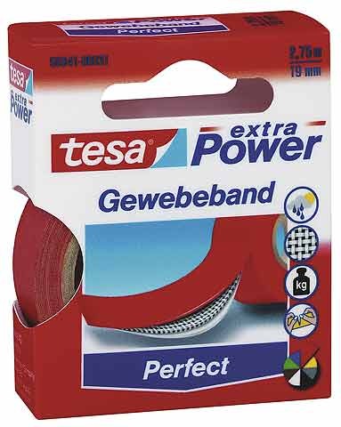Actual product image tesa EXTRA POWER PERFECT fabric tape, fabric-reinforced duct tape (38 mm)