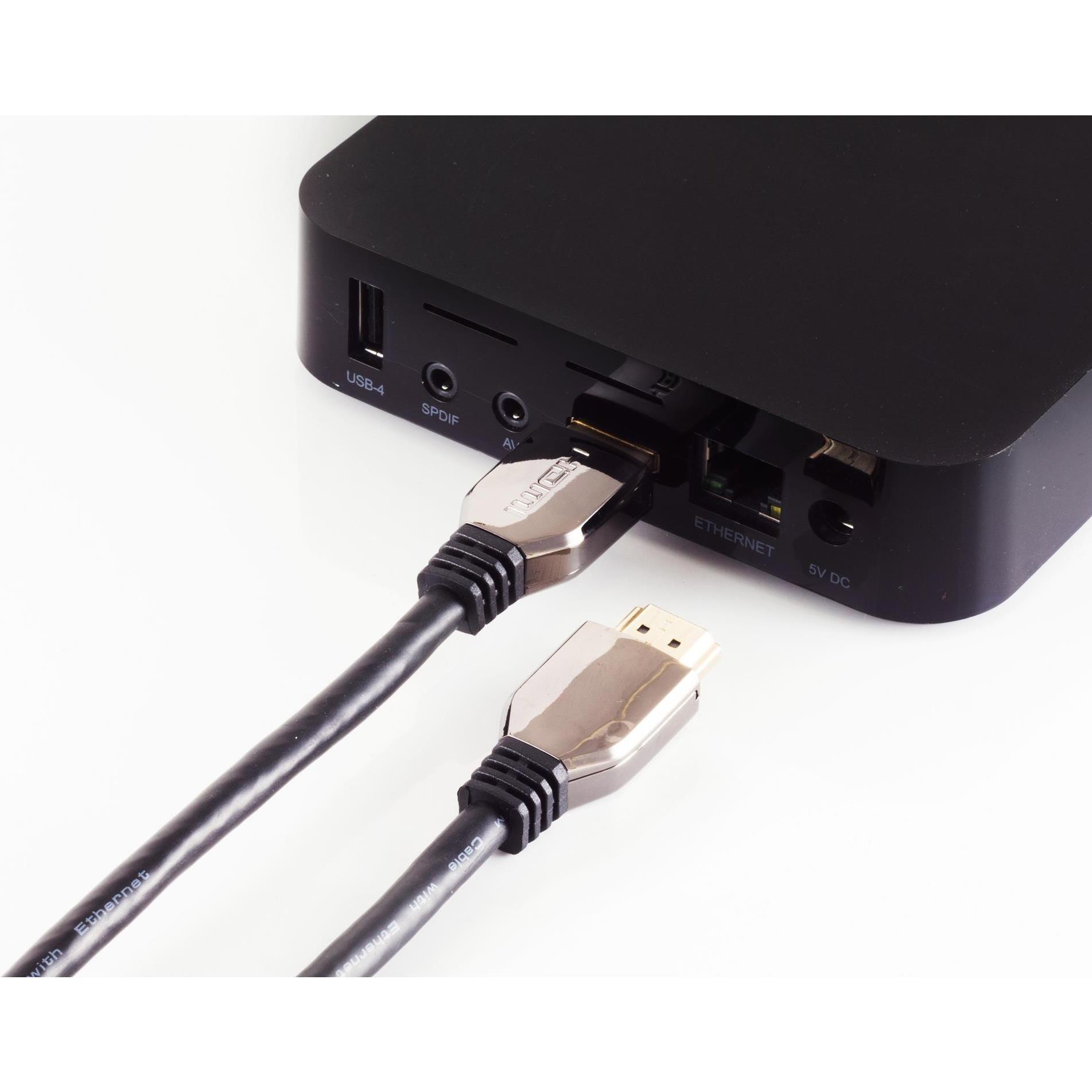 Shiverpeaks -BASIC-S--Ultra HDMI Kabel, 10K, Metall, schwarz, 5m (5 m, HDMI), Video Kabel