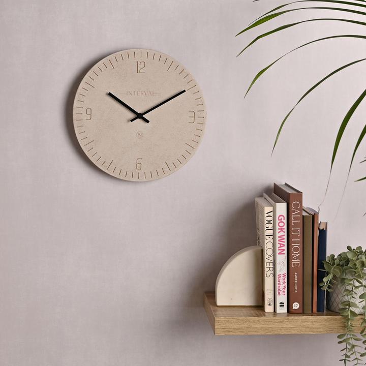 Actual product image Interval Resin Wall Clock 30cm - Stone (30 cm)
