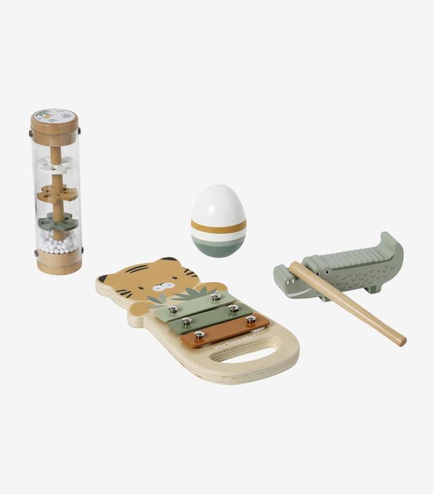Image du produit Vertbaudet Set de 4 instruments de musique pour bébé TANSANIA, bois FSC®.