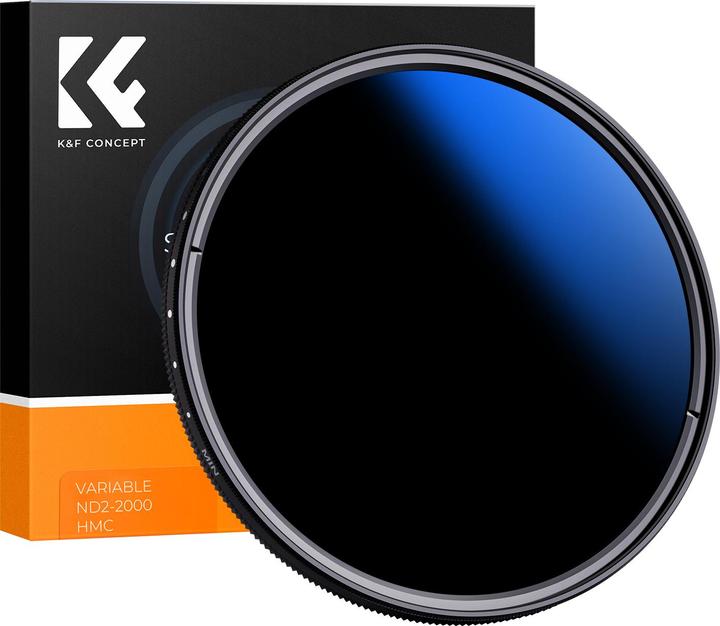 Immagine prodotto K&F Concept 77MM Variable ND2-ND2000 Lens Filter (1-11 Stops) 18 Multi-Layer Blue Coatings (C Series) (77 mm, Filtri grigi)